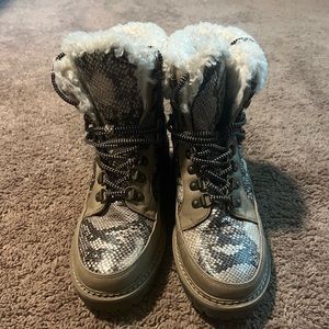 Snake skin boots
